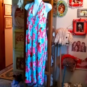NWT, Beautiful, Sexy, Silky, Halter-Style,Backless, Maxi Dress